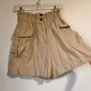 H&M High Waisted Cargo Safari Shorts Size 4